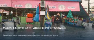 8,5 трлн бат ущерба: масштаб наводнений в Таиланде 2026