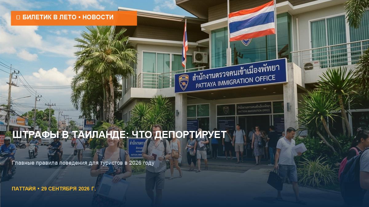 Штрафы в Таиланде: за что депортируют туристов в 2026 году