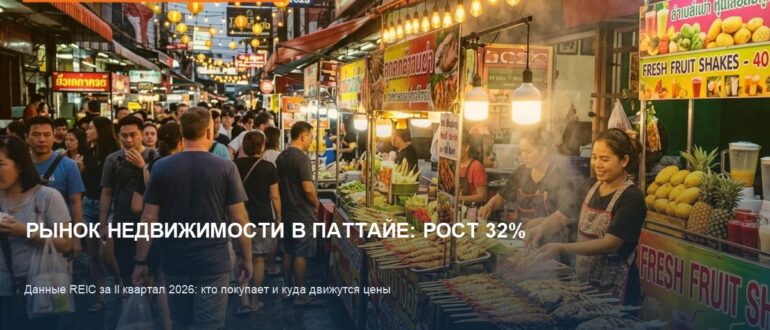 Рынок жилья в Паттайе: рост продаж на 32% и возвращение иностранцев