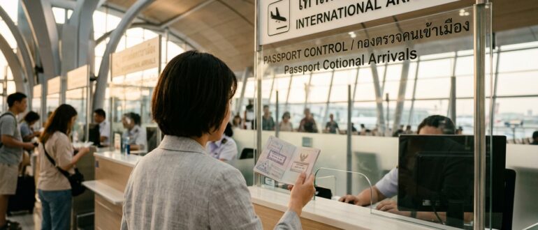 Паспортный контроль в аэропорту Суварнабхуми Бангкок штамп 60 дней