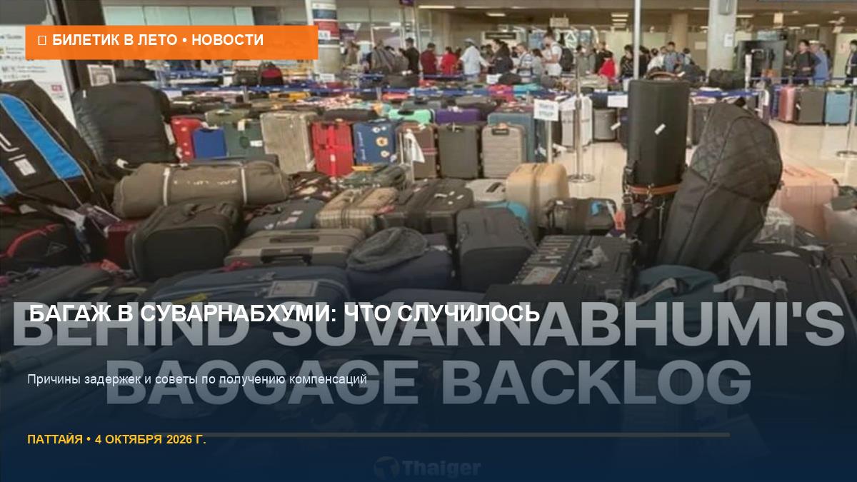 Багаж не прилетел: почему в Суварнабхуми задержки и что делать