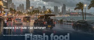 Ливни в Паттайе 4-10 октября: где затопят улицы