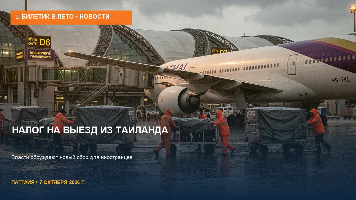 Налог на выезд из Таиланда: что предлагают власти