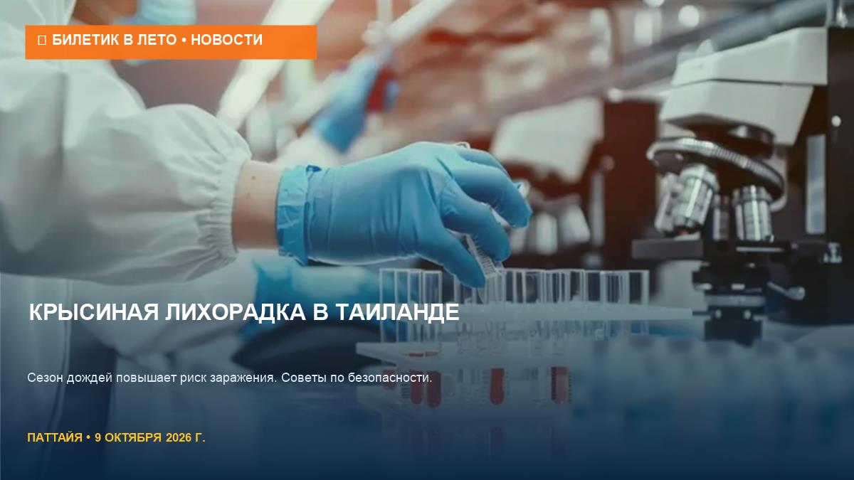 Крысиная лихорадка в Таиланде: как защититься туристу