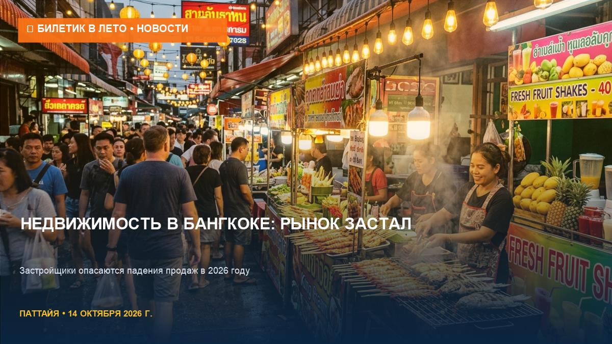 Рынок недвижимости Бангкока: застройщики опасаются стагнации